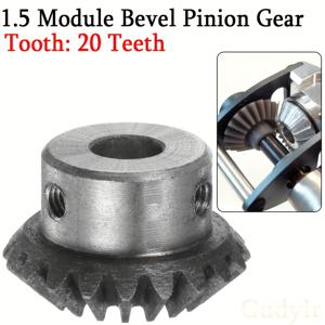 TEMU 20톱니의 원 베벨 기어, 8mm 샤프트 홀 특징, 1:1 테이퍼 핀셋 기어로 설계되었으며 1.5 모듈로 90도 스티어링을 지원하며 기계 하드웨어 애플리케이션에서 사용됩니다.