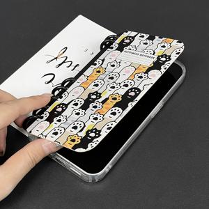 TEMU 휴대폰 케이스: TPU 소재 새로운 북플랩 스타일 심플한 동물 발바닥 패턴 프린트 휴대폰 케이스, Apple 시리즈 11, 12, 13, 14, 15, 16 Pro Mox, Samsung 시리즈 23, 24 Ultra용