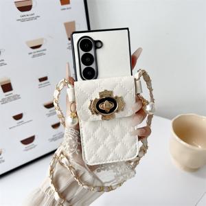 TEMU 휴대폰 케이스 - 삼성 갤럭시 Z 폴드6 Z 폴드5 Z 폴드4 Z 폴드3 휴대폰 케이스 (스트랩, 크로스바디 카드 홀더, 동전 지갑, 스트랩 포함)