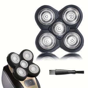 TEMU 헤어 클리퍼용 교체날, 무지개 머리 남성을 위한 5중날 디자인, 얼굴 및 머리용 전기 면도기와 호환