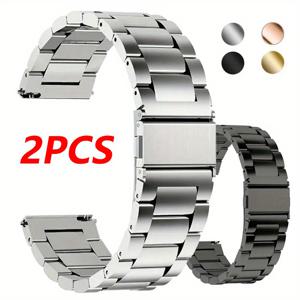 TEMU 샤오미 시계 S3 S2 S1용 2개 세트 22mm 스테인리스 스트랩, 아마즈핏 GTR4 3 2 3프로 2E 및 화웨이 워치 4 3 4프로용 스테인리스 팔찌 밴드