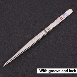 TEMU 1개 전문가용 정밀 스테인리스 스틸 쥬얼리 플라이어, 니들 노즈 핀셋, 공예, 전자제품, 쥬얼리 제작 및 실험실 작업용 고급 전문가용 뾰족한 팁, 슬롯 클립 오프닝