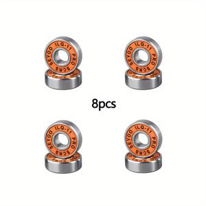 TEMU 이 세트의 8개 ILQ-11 고속 베어링은 스케이트보드, 롱보드, 인라인 스케이트 및 아이스 스케이트에 이상적이며 최소한의 소음만 제공합니다.