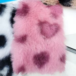 TEMU (50Cm*165Cm) 2025년 신상 인조 토끼털 프린트 하트 플러시 두꺼운 원단 섬유 원단, 니트 폴리에스터 인조 토끼털 자카드 염색 하트 패턴 원단. 해외 직구 고품질 제품: 1. 사진에 있는 색상은 빛의 영향으로 달라질 수 있습니다.