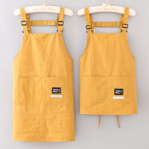 TEMU 1개/2개 세트, 패셔너블하고 신선한 에이프런, 연회색 소프트니스, 긴 및 짧은 옵션 제공, 사무용 작업, 그림 그리기, 요리, 꽃꽂이 등에 적합