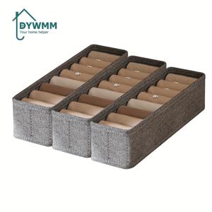 TEMU [3pcs 천 소크 스토리지 박스] 양말, 속옷, 수건, 넥타이 및 벨트를 위한 다기능 접이식 스토리지 박스 - 공간 절약형 옷장 필수품, 침대 아래 스토리지