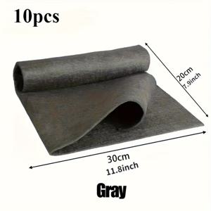 TEMU 6개/10개/20개 매직 천 유리 클리너 물방울 없는 무지수지 청소용품 극세사 헝겊 빠른 청소 타월 수세미 패드