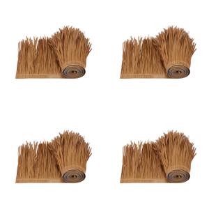 TEMU 정원, 파티오, 바, 테라스 및 파티 장식용 방수 인공 야자지붕 타일 롤 4개 세트 - 날씨에 강한, 쉬운 설치, 리얼리스틱 질감의 합성 팜 태치 지붕