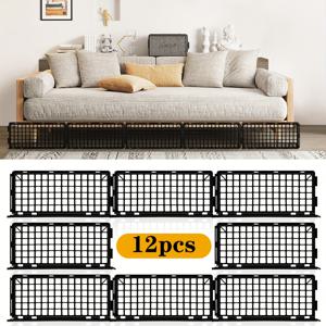 TEMU 12개 세트 소파 블로커 - 애완동물, 장난감 등이 들어오는 것을 방지하는 소파 및 가구용 블록 (블랙)