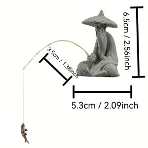 TEMU 낚시대를 든 남자 낚시 노인, 홈 크래프트 장식품, 창의적인 빈티지 선물, 데스크탑 장식, 조각상 예술 디스플레이, 다양한 장면에 적합