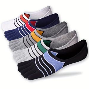 TEMU 5켤레의 신상 통기성 땀 흡수 5발 양말 (봄/여름용), 남녀 공용, 미니멀하고 활용도 높은 디자인, 땀 방지