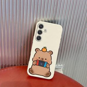 TEMU 삼성 갤럭시 A02 A11 A12 A13 A14 A15 A16 A20 A21S A22 A23 A24 25 A26 A31 A32 A33 A34 A35 A36 A42 A50 A52 A53 A54 A55 A56 A71 A72 A73용 타ANGERINE BEAR 케이스는 떨어지거나 손상에 강한 및 럭셔리 폰 케이스를 디자인했습니다.
