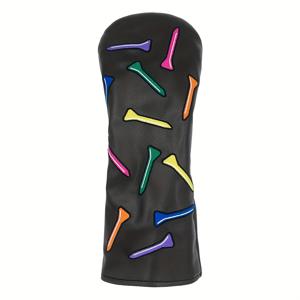 TEMU 멀티컬러 골프 헤드 커버, 1번 우드/5번 우드/UT우드 클럽 커버, 크로스보더 인기 보호 커버, 범용 골프 볼 헤드 캡