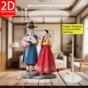 TEMU 2D 플랫 - [2D 플랫] 아크릴 소재 2D 프린트, 인기 드라마 '대장금' 스타일의 한국 패션 특징. 이 장식품은 한국 드라마의 장면을 반영하고 침실, 식당 등 실내 환경에 적합합니다.