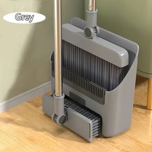 TEMU 3 in 1 접이식 빗자루 및 걸레 세트, 가정용 청소 도구 키트, 효율적인 청소, 유연한 디자인, 빠른 먼지 제거, 가정 및 사무실 청소에 훌륭한 도우미 2025