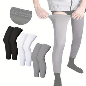 TEMU 3쌍 쿨링 아이스 레그 슬리브 - 야외 스포츠용 탄력적이고 편안한 종아리 보호대, 사계절 사용 가능, 운동 및 캐주얼 웨어에 적합