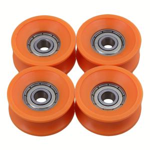 TEMU 미닫이문, 문, 대문용 U자형 홈 플라스틱 베어링 샤프트 베어링 4개 - 저소음, 부드러운 작동, 설치 (4개, -타입)