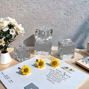 TEMU 입체 투명, 심플하고 신선한 아이스 큐브 자석 냉장고 자석, 홈 & 주방 장식용, 자석 데코, 냉장고 액세서리, 모던 자석, 심플 스타일, 매끄러운 마감, 가벼운 자석, 독특한 자석, 장식용 자석, 파티 플래너, 홈 데코레이터