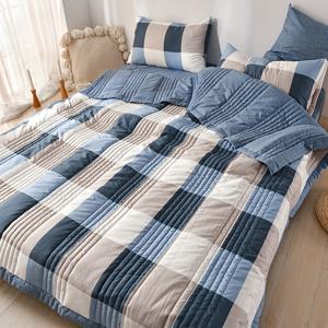 TEMU 1개 현대적인 블루 스타일 쿨링 담요, 가벼우면서 통기성 좋은 스로우 담요, 싱글/더블 침대용, 호텔 및 캠핑 & 홈 데코용 세탁 가능 여름 담요