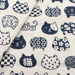 TEMU 물고기 디자인의 파란색과 흰색 도자기 패브릭 1개, 퀼팅에 적합, 크기: 59X19.68인치 (150X50cm), 패치워크 및 공예 프로젝트, 지갑 제작 등에 이상적