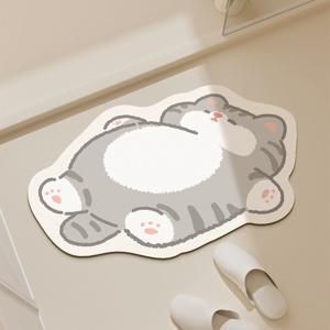 TEMU 1개 욕실 매트, 규조토 소재, 미끄럼 방지 흡수 소프트 매트, 욕실, 화장실 문, 세면대 발매트에 적합, 청소 및 관리가 쉬움, 완벽한 홈 데코