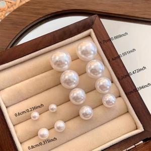 TEMU 6쌍/여성을 위한 우아한 페이크 스터드 귀걸이, 선물 및 캐주얼 스타일링에 완벽