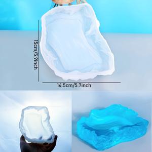 TEMU 바다 물결 트레이용 실리콘 몰드, 에폭시 레진 아트용 디자인—바다 물결 주얼리 트레이, 비누 받침, 양초 홀더, 공예용 반지 스탠드, 주얼리 캐스팅 보조 실리콘 몰드