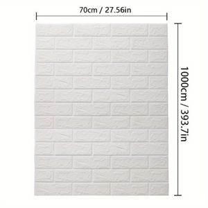 TEMU 1장, 3mm 두께, 접착식 XPE 벽지 스티커 | 3D 입체 벽돌 디자인 데칼 | 실내 인테리어 장식용 | 천장 리모델링 스티커 | 방수 및 방오, 쉽게 닦을 수 있음, 자유롭게 커팅 가능