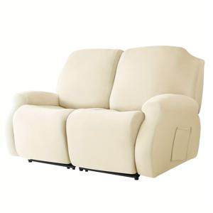 TEMU 4/6/8개 리클라이너 및 소파 커버 - 탄력 있는 스트레치 핏, 단일/이중 시트 쿠션 호환 가능, 세탁기 사용 가능한 소파 보호커버 - 간편 설치 (4/6/8세트), 거실용 소파 슬립커버, 홈 데코 액세서리, 스냅핏 디자인, 신축성 원단