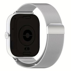 TEMU Redmi Watch 5 및 4용 밀라네시 루프 스트랩, Xiaomi 9 Band Pro 및 Mi Band 8 Pro용 스테인리스 스틸 마그네틱 스트랩, 남성 및 여성 스마트 워치용 추가품