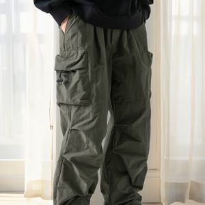 TEMU Shule Water OBM 남성 패션 봄/가을 캐주얼 단색 포켓 바지