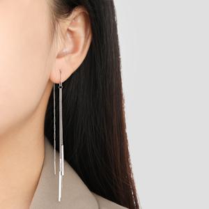 TEMU 알러지 방지 스테인리스 스틸 태슬 귀걸이, 변색 방지, 편안하고 다용도, 심플하면서 우아한 고품질 패션 여성용 일상 및 파티 액세서리, 여성을 위한 세련된 선물