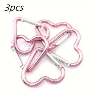 TEMU 야외용 핑크 하트 모양 후크 - 튼튼하고 스타일리시하며, 하이킹, 및 일상적인 10가지 다양한 시나리오에 적합 - 남녀공용 다용도 장비, 백팩 추가 장비