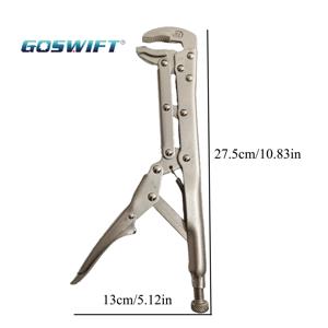 TEMU 12인치 90도 엘보우 잠금 플라이어, 롱넥 플라이어 | CR-V 턱 | 좁은 공간용, 자동차/배관 수리용 연장형