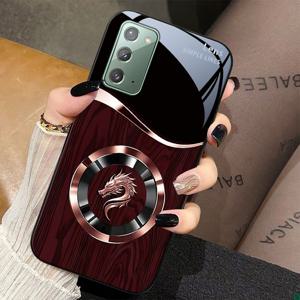 TEMU 휴대폰 케이스 - 삼성 갤럭시 노트 20용 새로운 수채화 강화 유리 케이스, 우키요에 일러스트가 있는 풀 커버리지 유리 쉘, 디자인, 낙하 방지