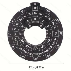 TEMU 펜타토닉 기타 코드 차트 스탠드 포함 - 음표 서클 (E/A/D/G/B) - 재활용 목재 음악 이론 도구 - 기타리스트, 뮤지션, 초보자 및 고급 연습자를 위한 교육 참조 가이드 - 공간 절약형 디자인, 악기 스케일 보조, 원형 레이아웃, 견고한 베이스, 초보자용