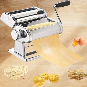 TEMU 1개 스테인리스 스틸 분할형 파스타 머신, 2가지 폭 조절 옵션, 수동 국수 만들기, 만두 피단 롤러, 8단계 조절 설정, 가정용 간편 제품