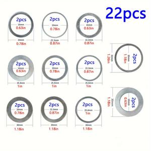 TEMU 22피스 앵글 그라인더 내부 홀 와셔 세트 - 11종 혼합 크기 어댑터, 고품질 소재로 안전한 고정 및 누수 방지, 전문가용 & DIY 액세서리, 다기능 금속 마감 파워 툴 부착물