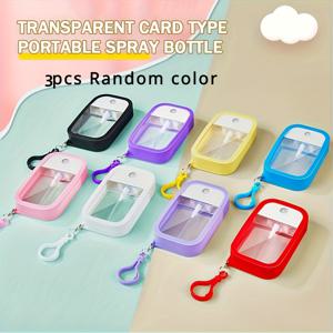TEMU 3개 세트 50ml 미니 비건 핸드 살균제 스프레이 - 키체인 향수병, 휴대용 향기 여행용 리필, 신선함과 청결을 위한 – 랜덤 컬러