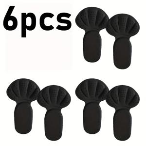 TEMU 6개입 힐 스티커 2 in 1 패드 - 미끄럼 방지 및 마모 방지 힐 패드, 신발 사이즈 조절용, 통기성 및 충격 흡수 힐 패드, 남녀 캐주얼 신발, 보드화, 하이힐에 적합, 커팅 가능, 마찰 방지 힐 패드