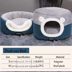 TEMU 후펫 초대형 겨울용 따뜻한 고양이 하우스 - 포근한 슬리핑백, 안전한 폐쇄식 디자인 & 발에 편안한 입구터널, 내구성 있는 쉬운 청소가 가능한 튼튼한 제작 (대형 고양이용) - 실내/야외 사용을 위한 클래식 캣쉘터, 견고한 반려동물집, 멀티캣 가정