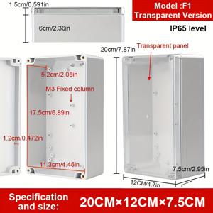 TEMU 야외 방수형 전기 박스 - 건설현장용 케이블 장비, 벽걸이 플라스틱 수납함