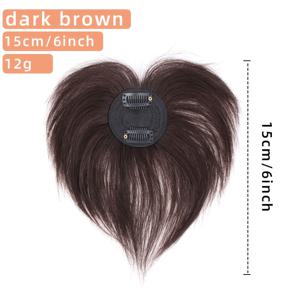 TEMU 여성용 인비저블 숏 헤어피스, 볼륨 추가 미니 헤어 토퍼, 원피스 화이트 헤어 커버, 리얼 헤어 헤어피스