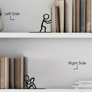 TEMU 1쌍/2개 - 귀여운 금속 책장 장식품 - 스타일리시한 책장 장식 - 사무실 또는 가정용 책장용 - 내구성 있는 가정 및 사무실 정리함 - 서재 예술 장식 - 독서가를 위한 특별한 선물