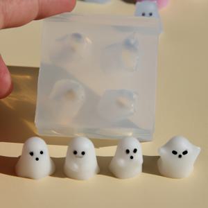 TEMU 고양이 귀 리틀 3D 실리콘 몰드, 귀여운 리틀 장식품, 할로윈 수제 수지 액상 몰드