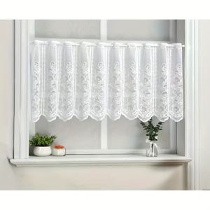 TEMU 1 패널 모던 린넨 룩 룸 디바이더 커튼 - 드릴 없는 텐션 로드 포켓, 반투명 쉬어 창문 패널 주방, 식당 및 발코니용 - 쉬운 세척 및 설치, 사계절 빛 필터링, 내구성 있는 폴리에스터 원단, 거실용 커튼, 주방 프라이버시 스크린, 현대적 창문 커튼, 짧은 커튼, 주방 애호가를 위한 커튼|가벽파티션