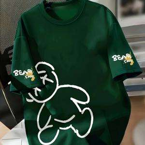 TEMU 유럽 및 미국 성인 스트리트 스타일 만화 곰과 