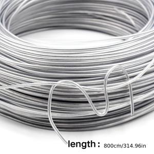 TEMU 800cm DIY 크로셰 성형 와이어 - 고무로 감싼 크로셰 성형 도구, DIY 공예 애호가를 위한 이상적인 선물. 니트 모자 챙 성형, 핸드니트 성형, 크로셰 헤어 클립, 헤어밴드 성형에 적합 | 뜨개질 및 직조 도구