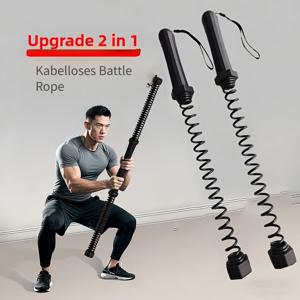 TEMU 2개 묶음 로프리스 배틀 로프 세트, 가정용 피트니스에 편리한 운동 로프, HIIT, 저IMPACT 카디오, 근력 운동 및 남녀 모두를 위한 코어 근육 발달에 이상적