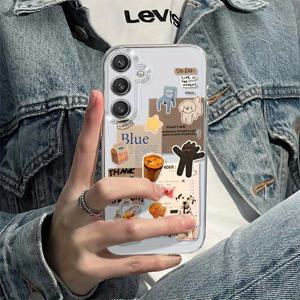 TEMU 폰 케이스: 삼성 갤럭시 S25/S24/S23/S22/S21 울트라, 플러스, FE 및 A10/A12/A13/A14/A15/A16/A20/A22/A23/A24/A25/A30/A33/A34/A35/A52/A53/A50/A54/A72/A73/M10S용 패턴 소프트 클리어 모바일 커버 케이스 - 굿 나잇 굿 럭